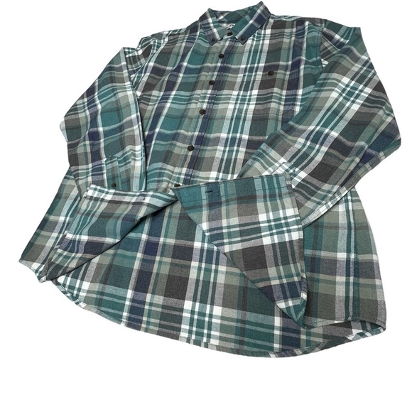 WEATHERPROOF Vintage Long Sleeve Button Down Plaid Flannel Men's Shirt Size L - Picture 7 of 16